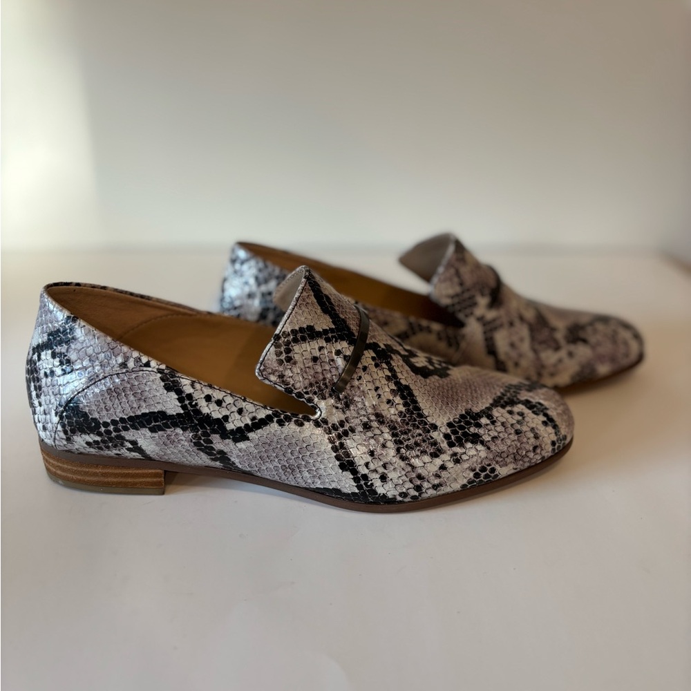 Clarks Black and Gray Patterned Loafers